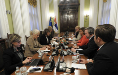 29 October 2019 National Assembly Speaker Maja Gojkovic and the Chair of the EP Delegation to the EU-Serbia SAPC Tanja Fajon
